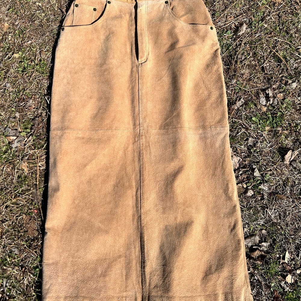 Venezia Tan Maxi Pencil Skirt for Casual Wear